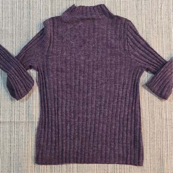 Madewell Alpaca Blend Mock Neck Sweater Heather Violet, Women's size L - Picture 3 of 8